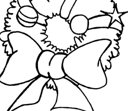 wreath coloring picture